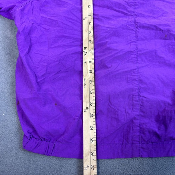 Vintage Nautica Jacket Mens Large Purple Offshore Races Hooded Windbreaker 90s - Picture 13 of 14